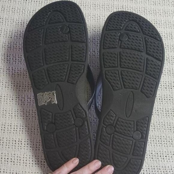 Champion‎ Black Metaflex Sz. 11 Flip Flops Thong Sandals - Picture 7 of 9
